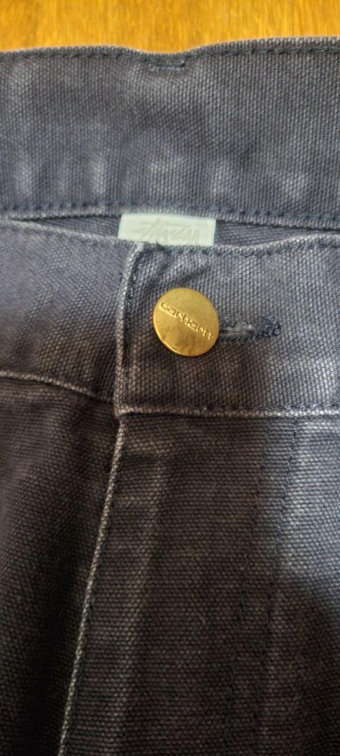 Carhartt×STUSSY　コラボ 希少カーゴパンツ ネイビー