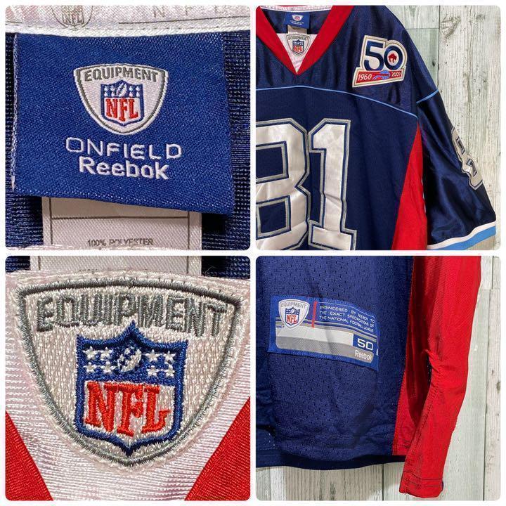 リーボック NFL 全刺繍 レイダース アメフトゲームシャツ XL