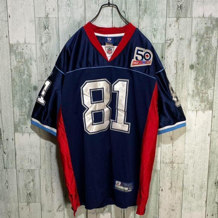 リーボック NFL 全刺繍 レイダース アメフトゲームシャツ XL