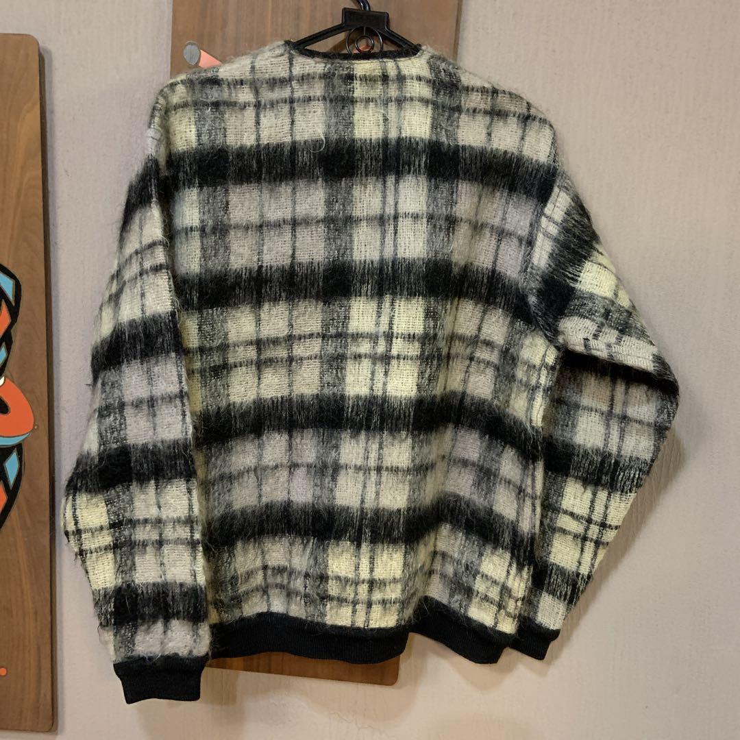 Vネックモヘアセーター　50s 60s 70s ロックンロール　パンク　チェック