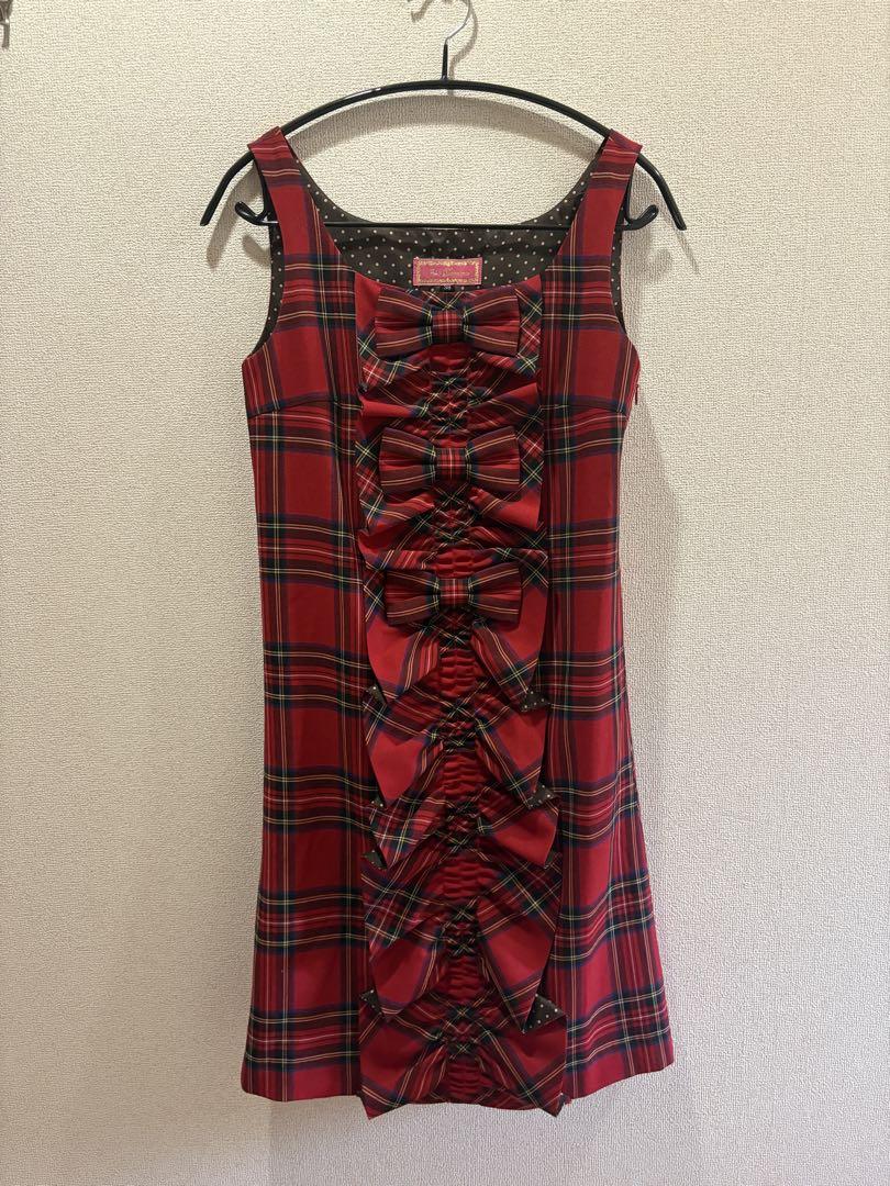 ジーザスディアマンテチェックリボンドレス甘ロリータJane
