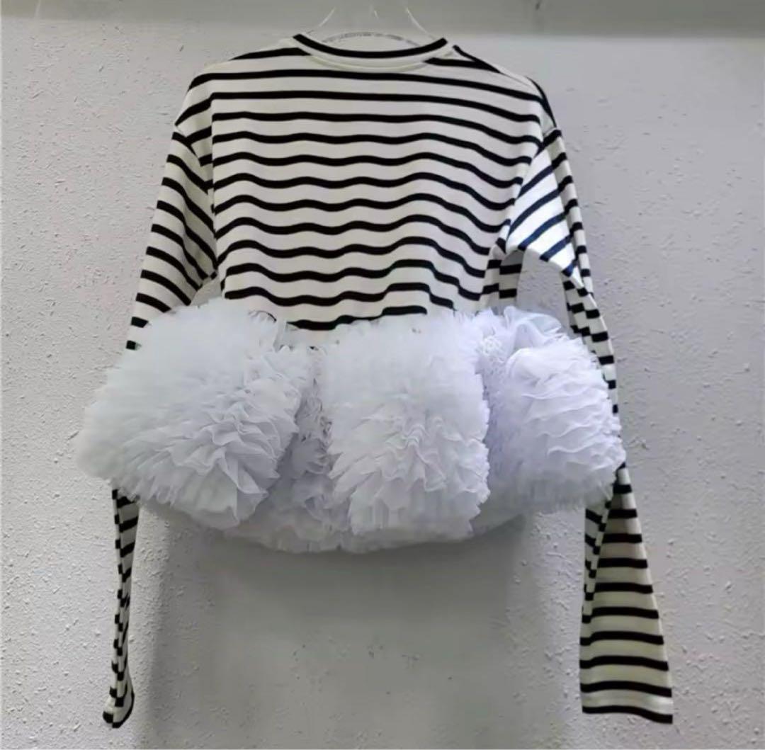 【新品未使用】Bibiy.FRANCINE TULLE TOP BIBIY. MADE | FRANCINE TULLE TOP NAVY｜Bibiy.