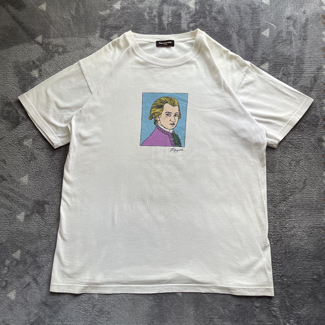 希少 RAG MACHINE モーツァルト イラスト Tシャツ ホワイト