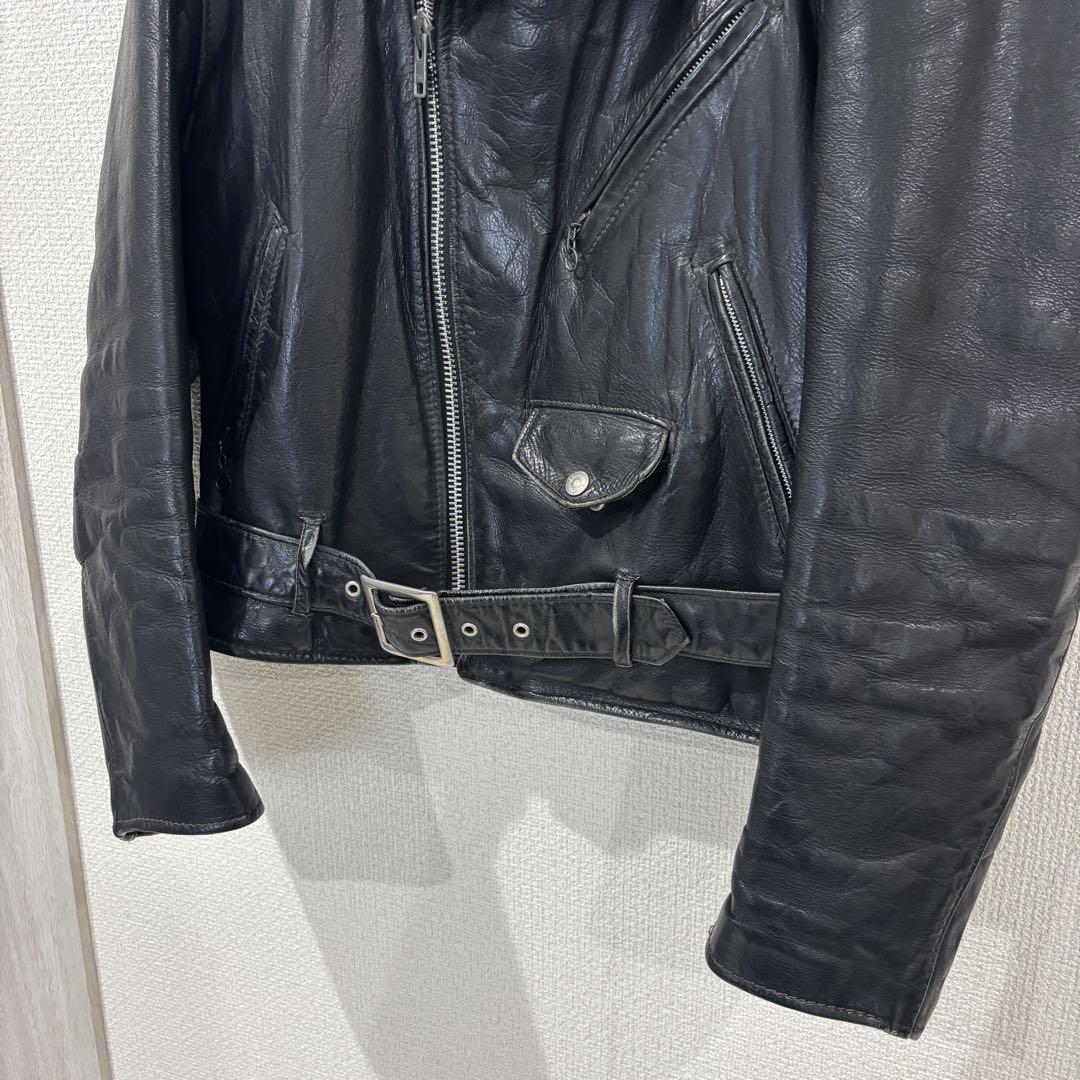 古着】ショット ダブルライダースジャケット 118 80年代 40（L