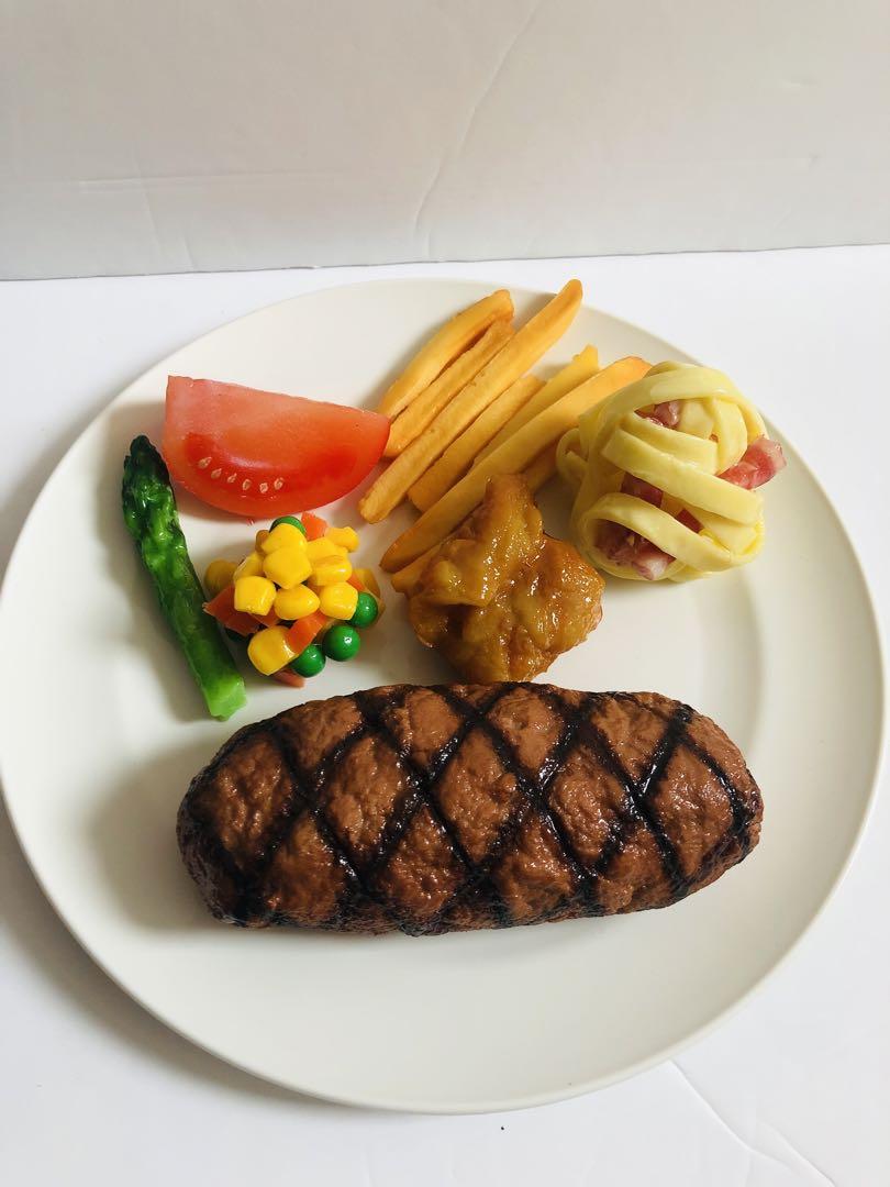 好評につき延長! 食品サンプル 実物大 ハンバーグ プレート ランチ