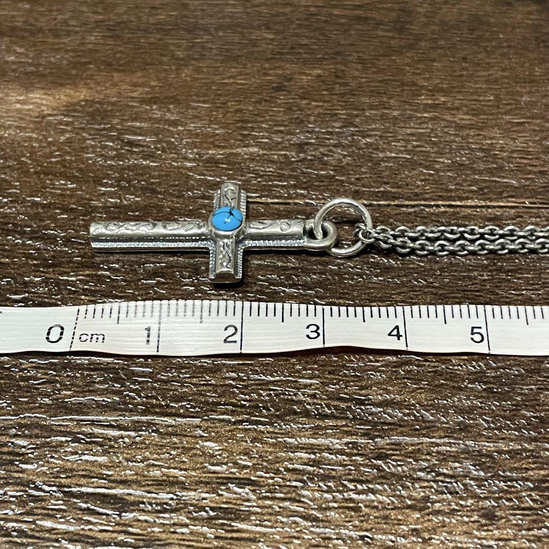 インディアンジュエリー silver925 ターコイズ ネックレス 十字架天然石