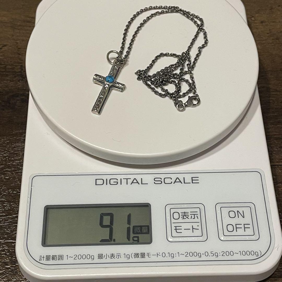 インディアンジュエリー silver925 ターコイズ ネックレス 十字架天然石