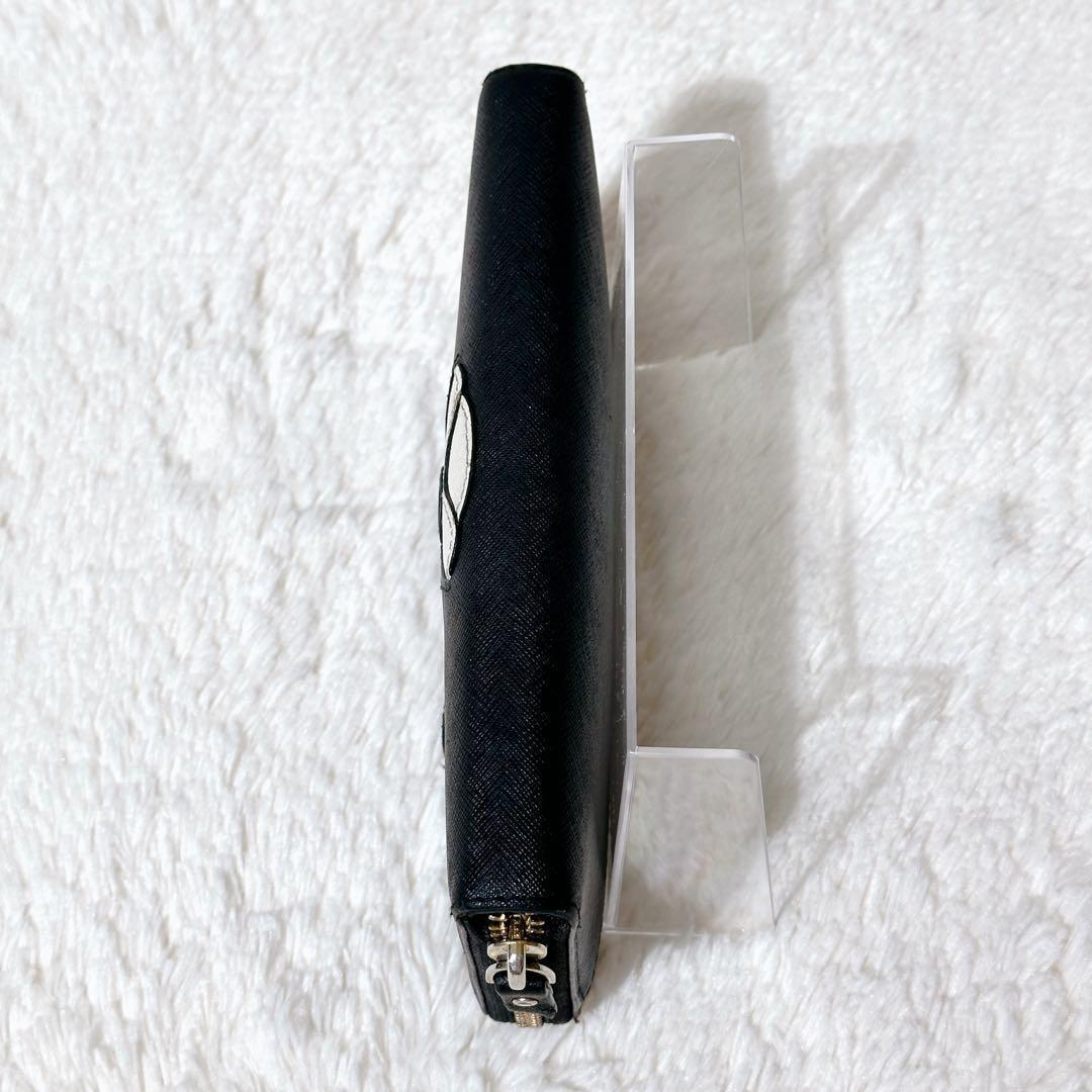 katespade ケイトスペード レア フレンチブルドッグ 長財布 黒 レザー