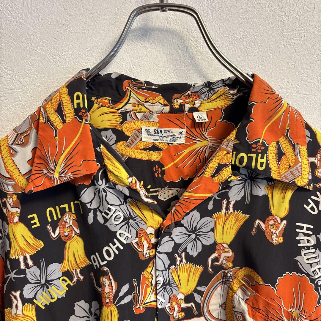 美品】SUN SURF サンサーフ メンズアロハシャツ Lサイズ