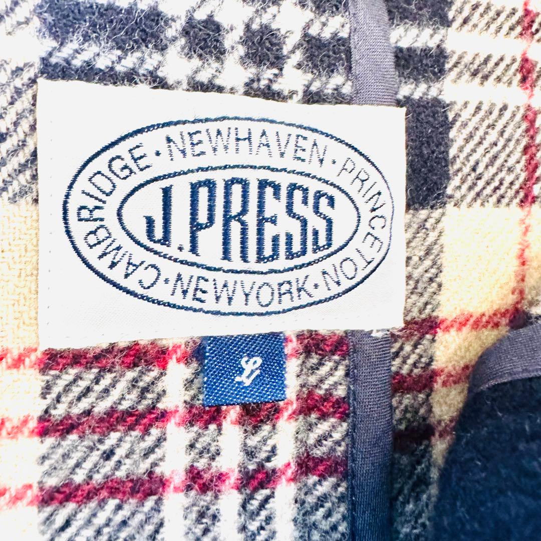 ダッフルコート裏地総チェックLL J.PRESS