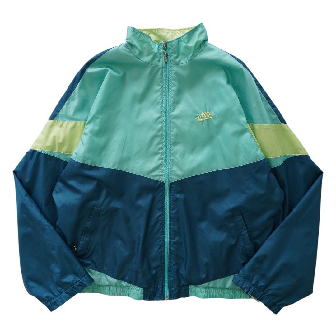 90s NIKE ヴィンテージナイロンジャケット マルチカラー 銀タグ レトロ系