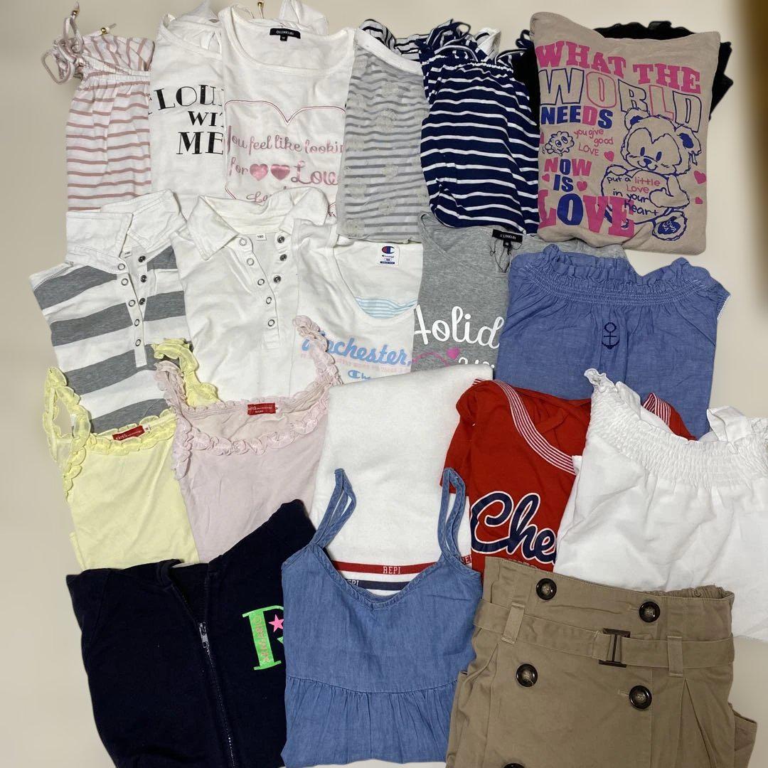 洋服まとめ売り150cm女の子 150】女の子 夏物 お洋服まとめ売り - メルカリ
