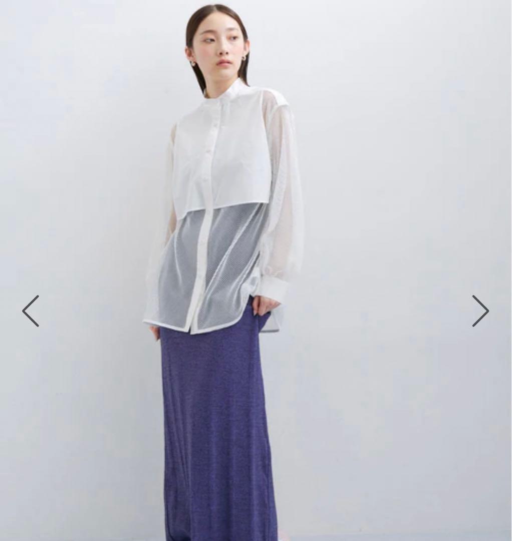 【新品.未使用.タグ付】ADAM ET ROPE’スタンドカラー メッシュシャツ 【新品.未使用.タグ付】ADAM ET ROPE’スタンドカラー メッシュシャツ