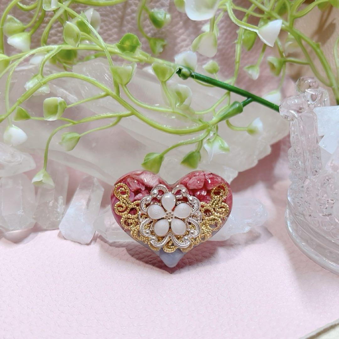 癒しのオルゴナイト❤️ロードナイト＋エンジェライトのハート型