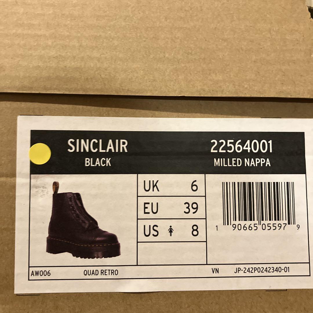 ドクターマーチン SINCLAIR black UK6