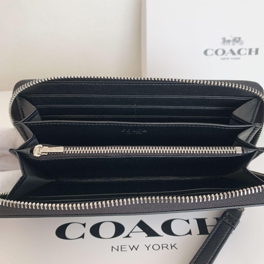 限定SALE2022 新品 COACH コーチ メンズ レディース長財布 ブラックシグネチャー ih6Up-m47161563973 再入荷格安