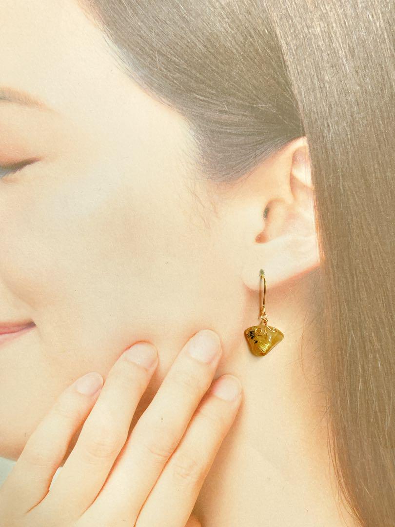 ➅ルチルクォーツのピアス14kgf - メルカリ