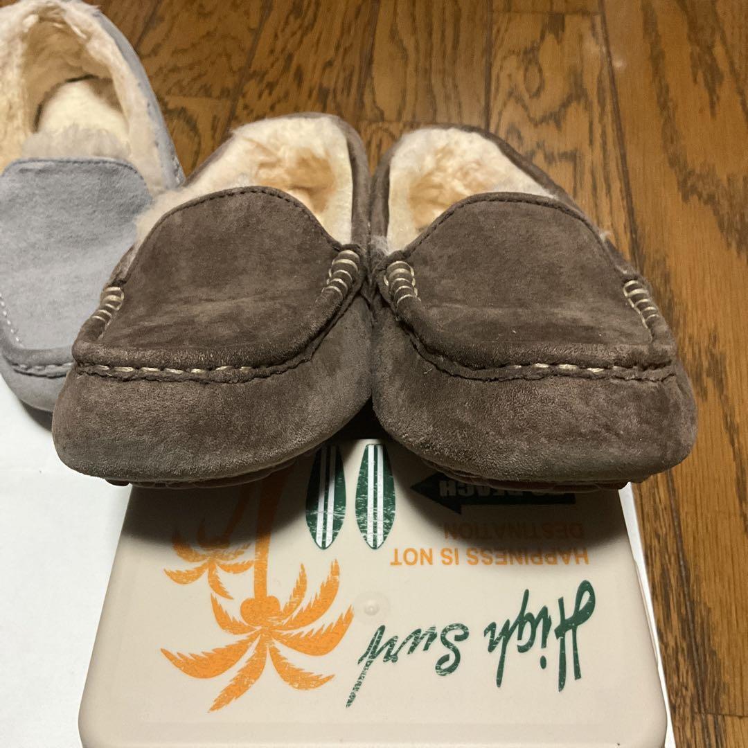 アグ UGG モカシン23cm グレーとブラウン　美品　2足セット