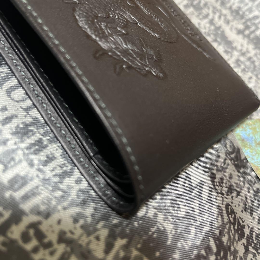 Jean Paul Gaultier 黒ドラゴン レザー 二つ折り財布 - メルカリ