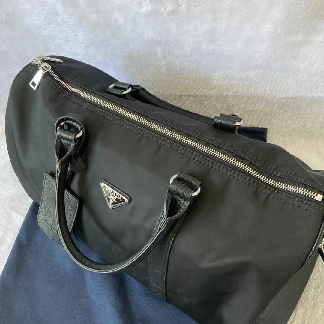 PRADA ナイロン ボストンバッグ 大容量 ブラック