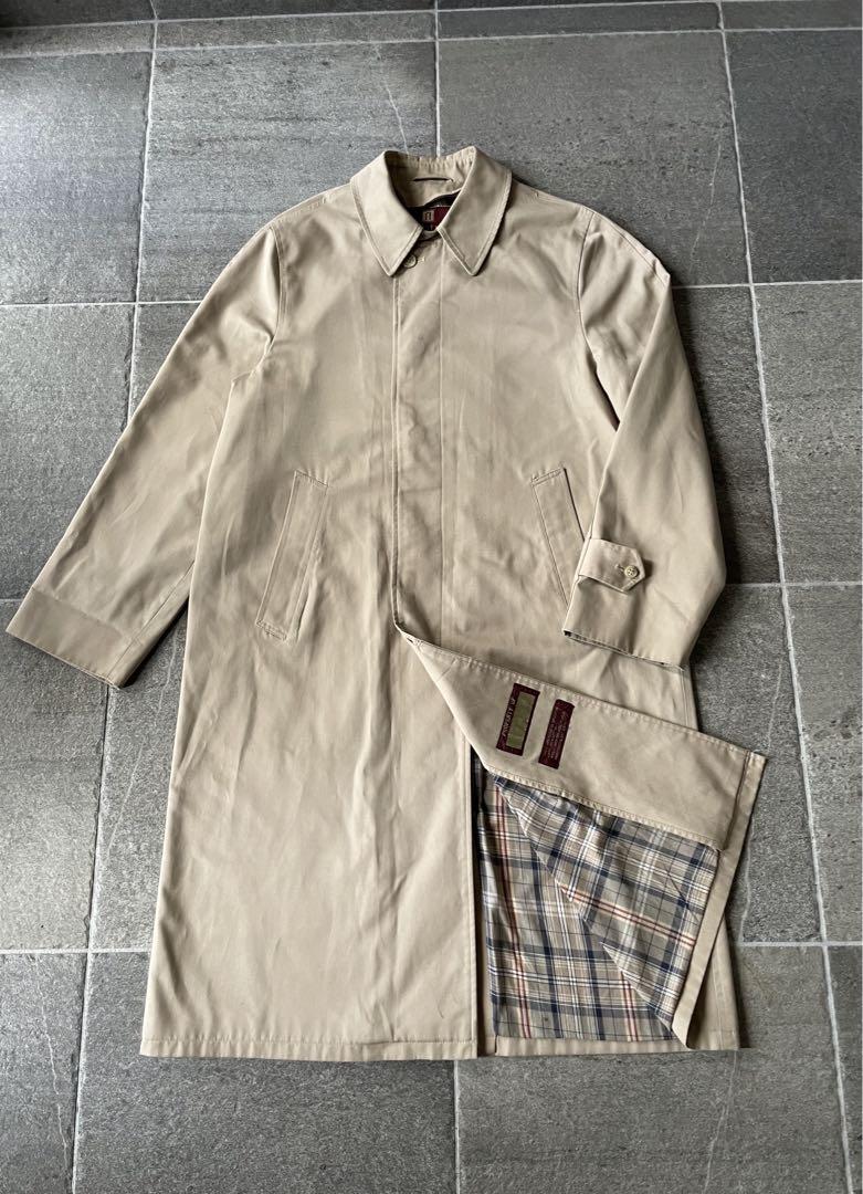80s NORDSTROM ステンカラーコート　ベージュ　古着　vintage