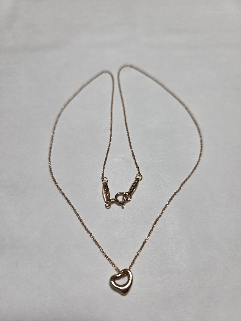 ティファニー　TIFFANY　K18 ゴールド　オープンハートネックレス