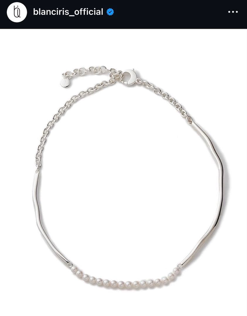 blanc iris シルバーパールネックレス目立った傷や汚れなし