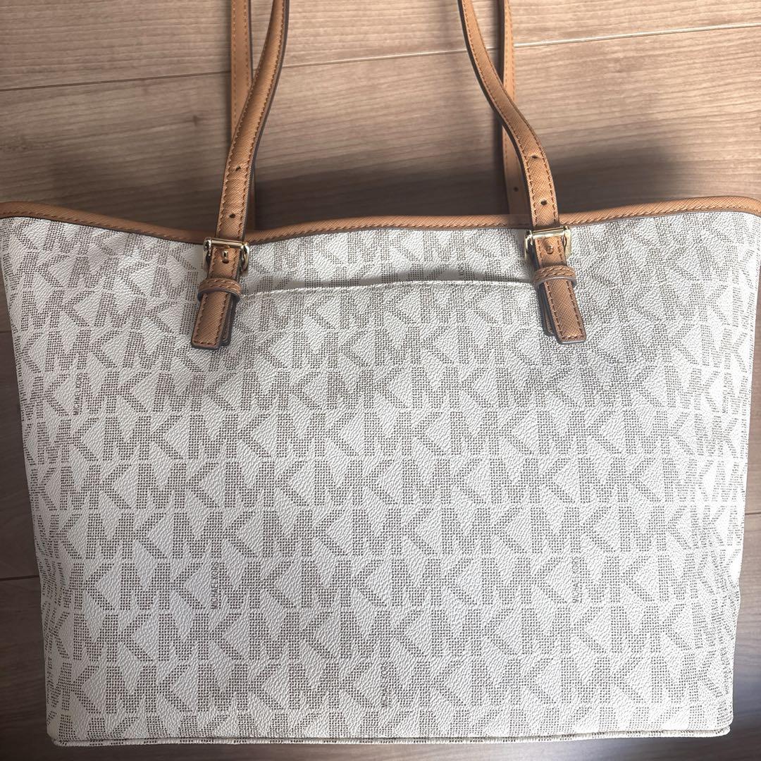 MICHEAL KORS トートバッグ ホワイト×ベージュ
