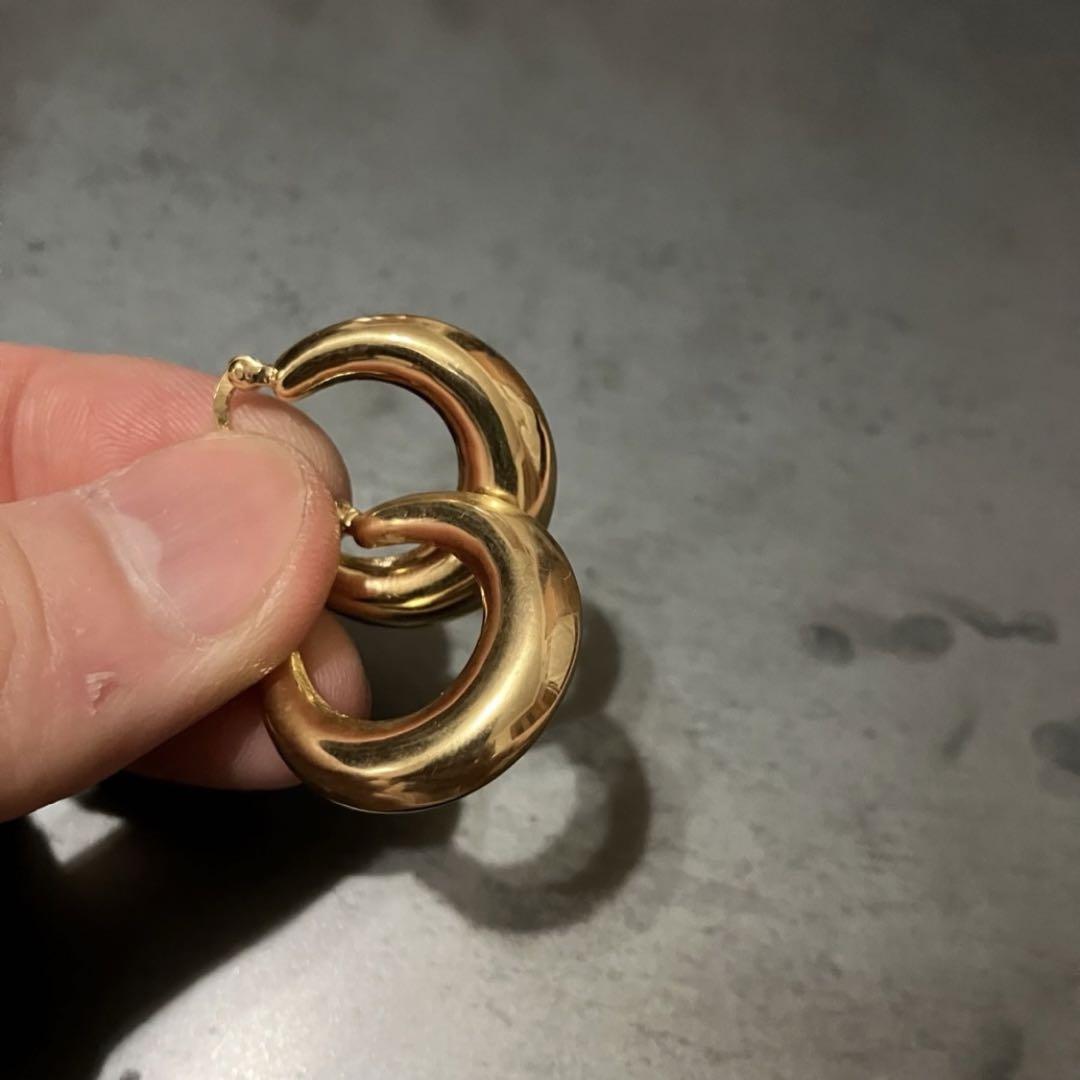 SILVER925 GOLD HOOP EARRINGS /シルバー/ピアス