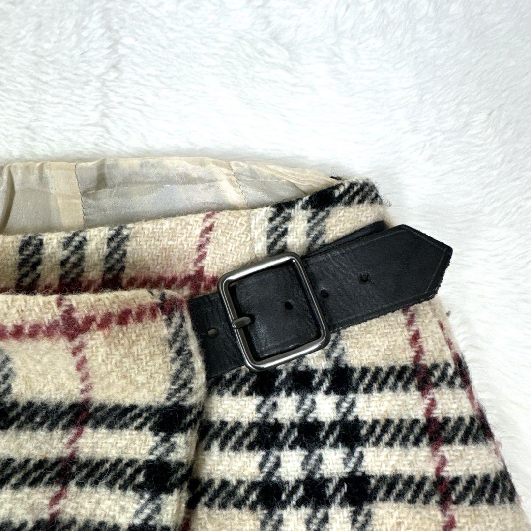 ★美品★BURBERRY LONDON バーバリー ウールスカート ノバチェック