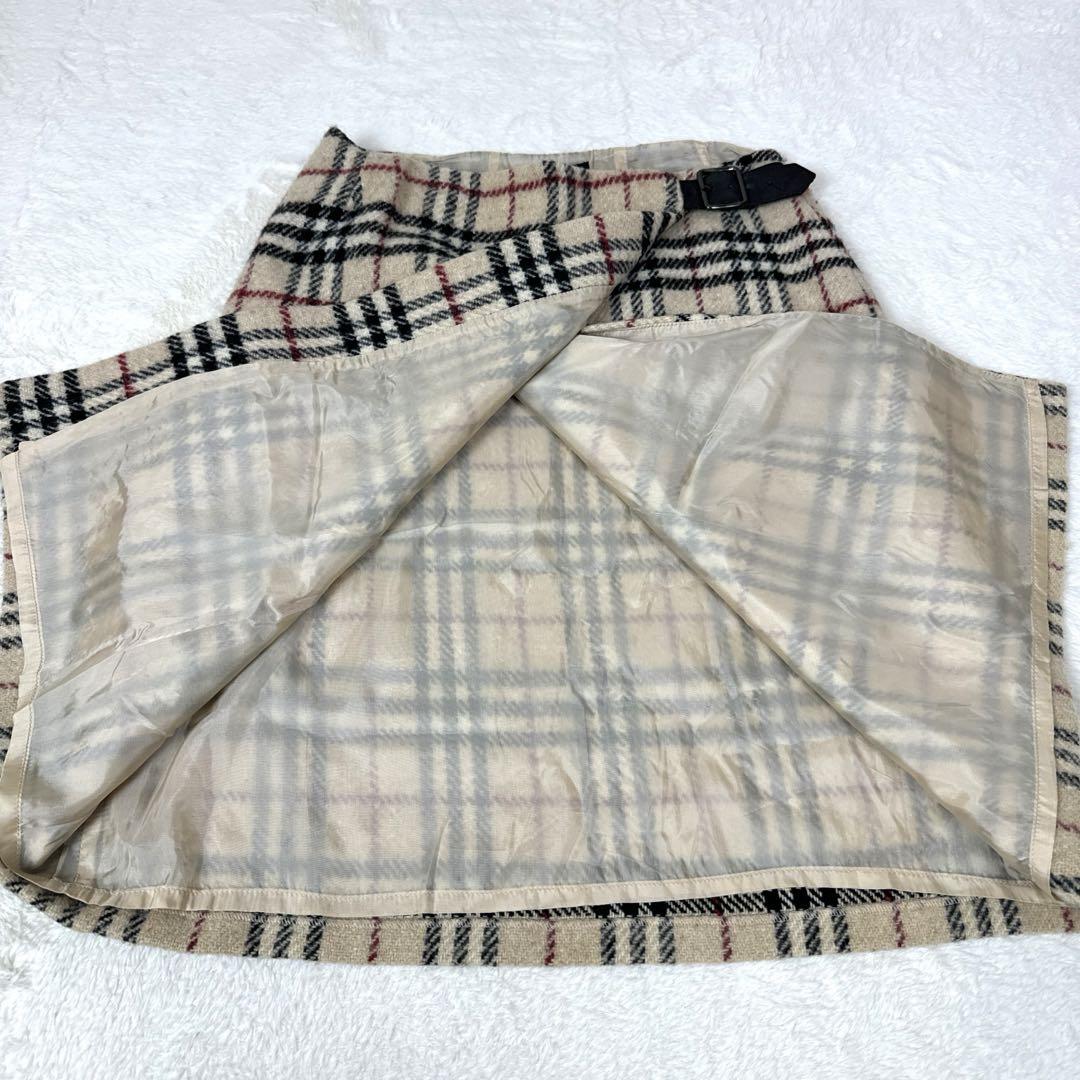 ★美品★BURBERRY LONDON バーバリー ウールスカート ノバチェック