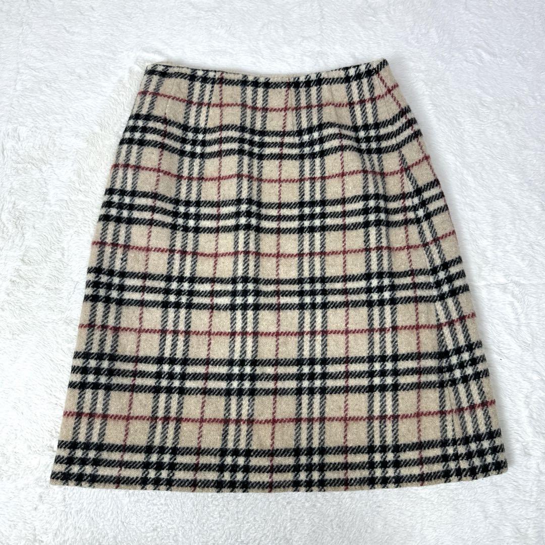 ★美品★BURBERRY LONDON バーバリー ウールスカート ノバチェック