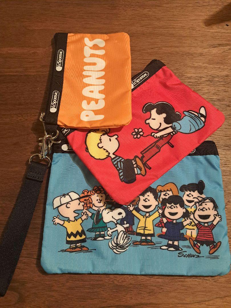 【お値下げしました】PEANUTS×Lesportsac Pouch set