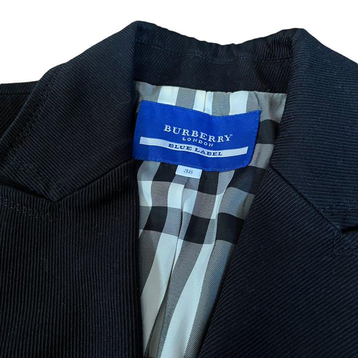 36%割引ブラック系,M贅沢 BURBERRY BLUE LABEL チェック デニム ...