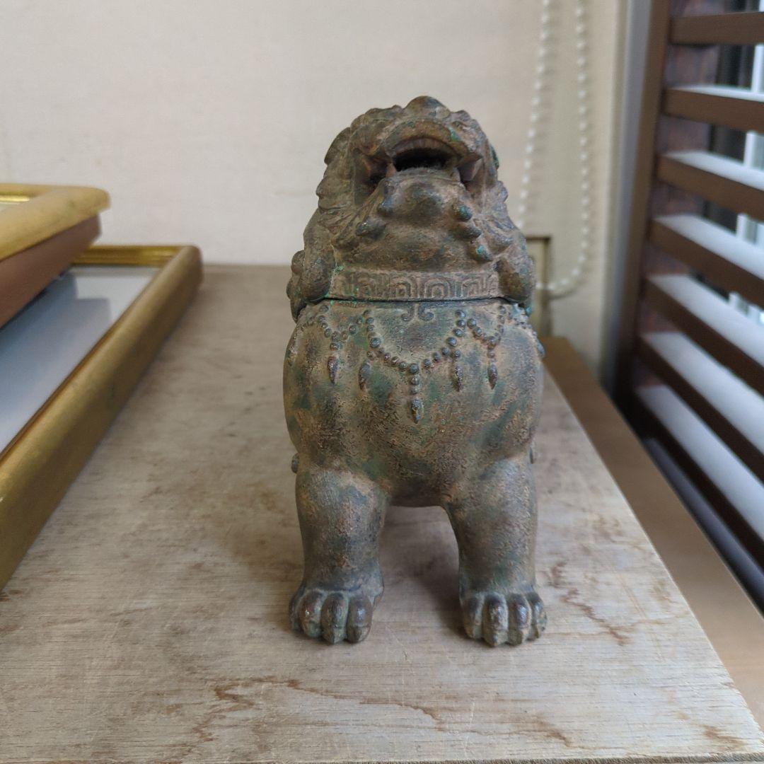 やっちゃん 骨董 香炉 獅子 銅器 お香 ディスプレイ オブジェ