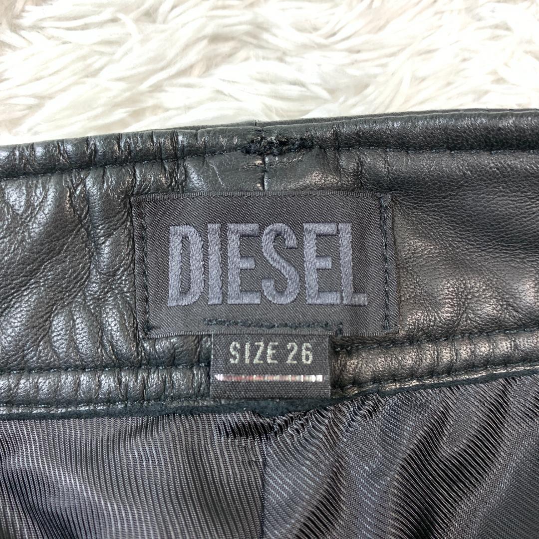 DIESEL ディーゼル レザーショートパンツ ブラック 26 B8179