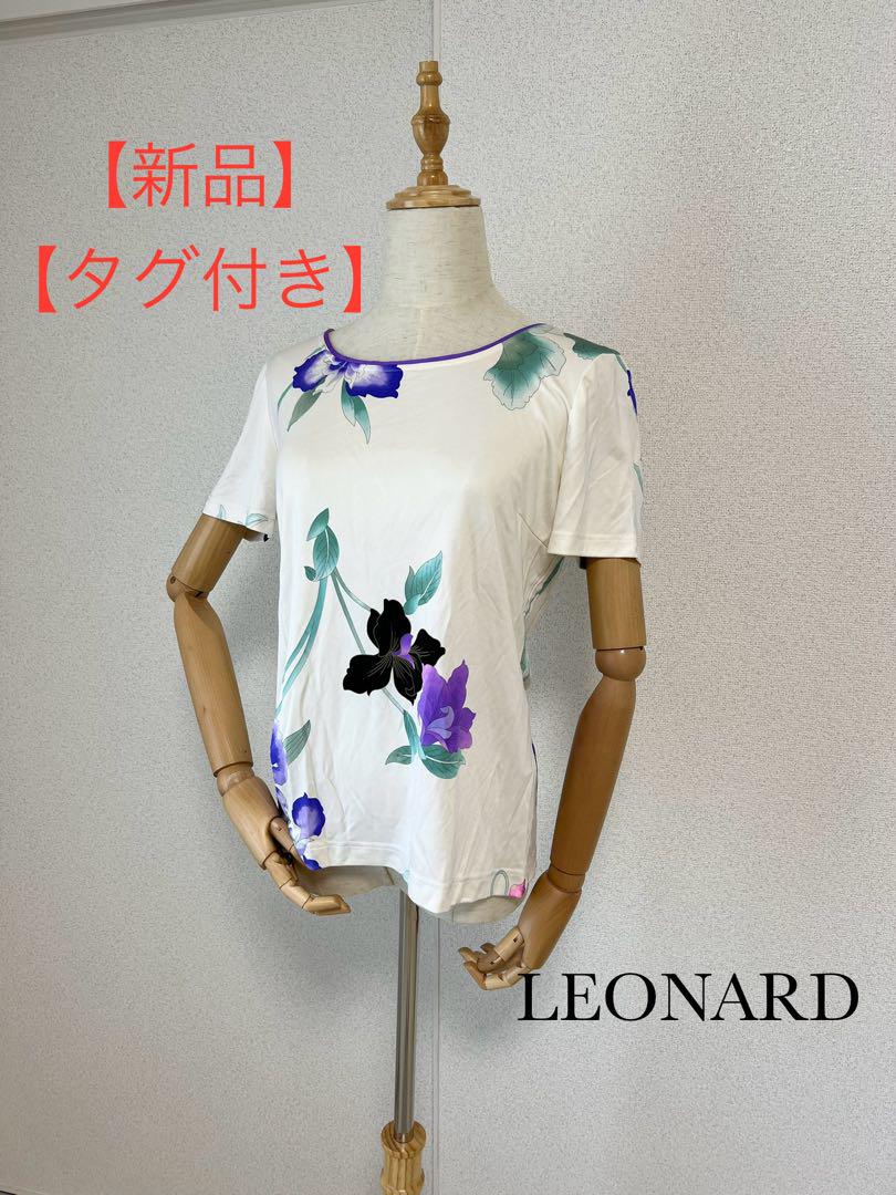 【新品タグ付き】LEONARD半袖 カットソー 40サイズ フラワー 新品タグ付き】LEONARD 半袖 カットソー 総柄 - メルカリ