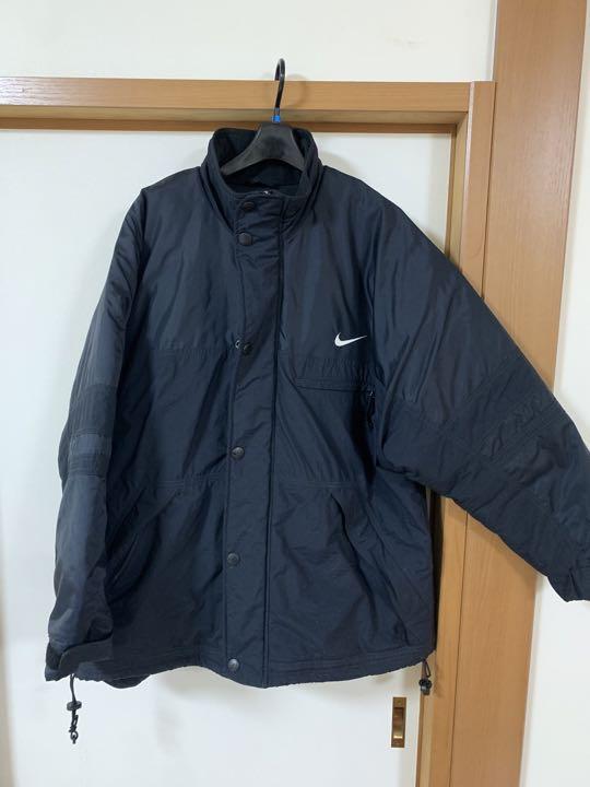 希少デザイン 90s NIKE 両面刺繍ロゴ 銀タグ スウォッシュ 古着