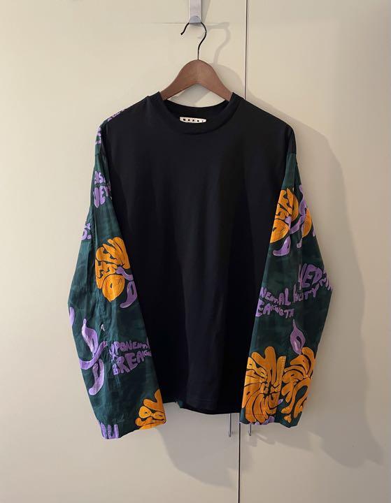 最も優遇 MARNI マルニ 総柄ドッキングブラウス Tシャツ/カットソー(七 2022公式店舗 マルニ カットソー Marni Tシャツ/カットソー(半袖/袖なし)
