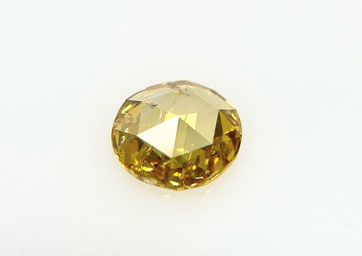 0.264ct F.DP.YELLOW,I1,ローズカット ダイヤモンドルース