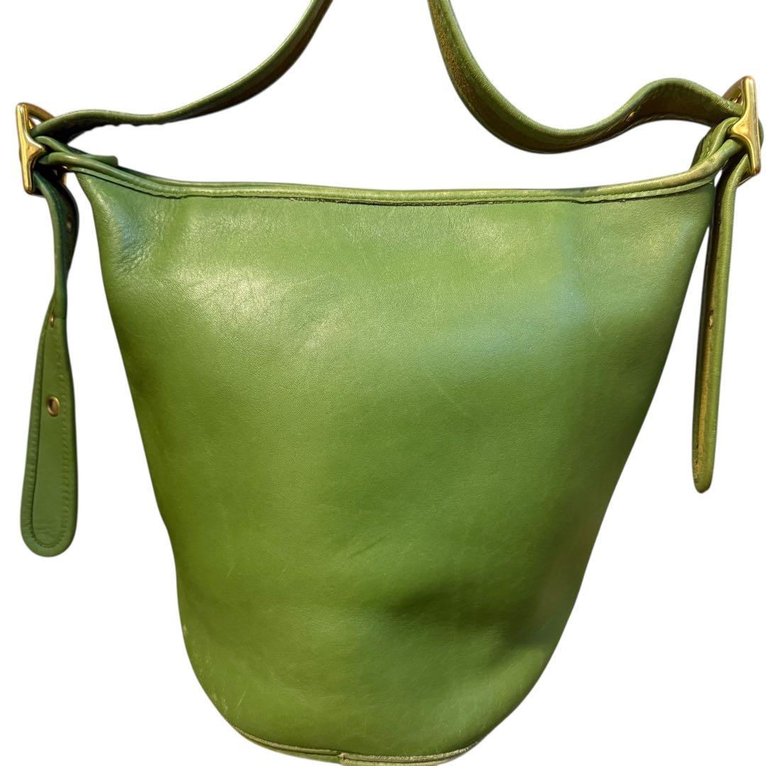 希少✨オールドコーチ ショルダーバッグ バケツ型 レザー カーキ 9953 希少✨オールドコーチ ショルダーバッグ バケツ型 レザー カーキ 9953