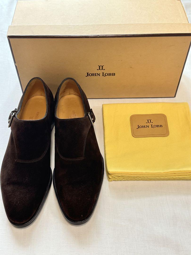 【美品】JOHNLOBBJERMYN2ダークブラウンシングルモンク6h7000D