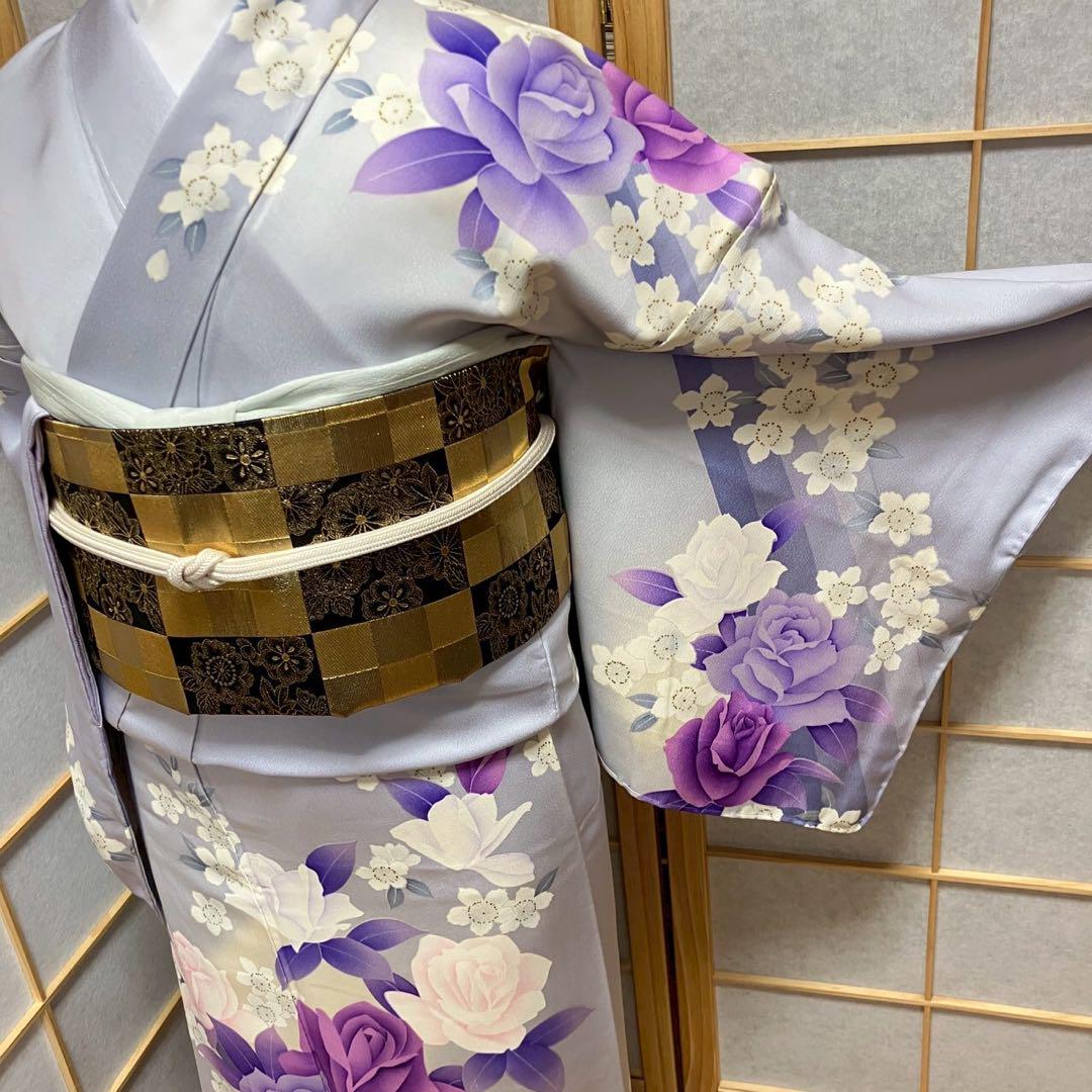 国産品 しつけ付 草花文様 未使用 美品 4355］訪問着 正絹 袷 着物 着物・浴衣