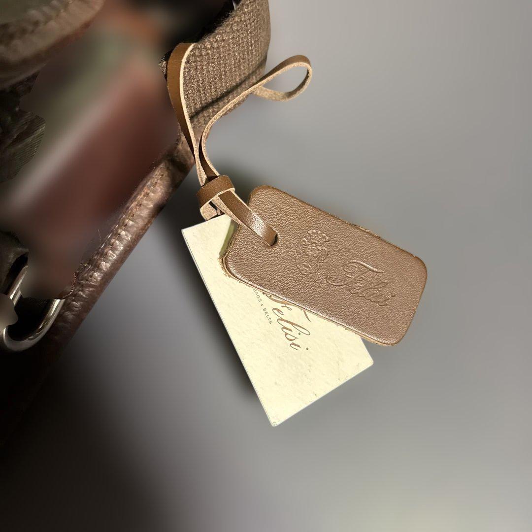 極美品✨Felisi フェリージ　ショルダーバッグ　ダークブラウン　9738