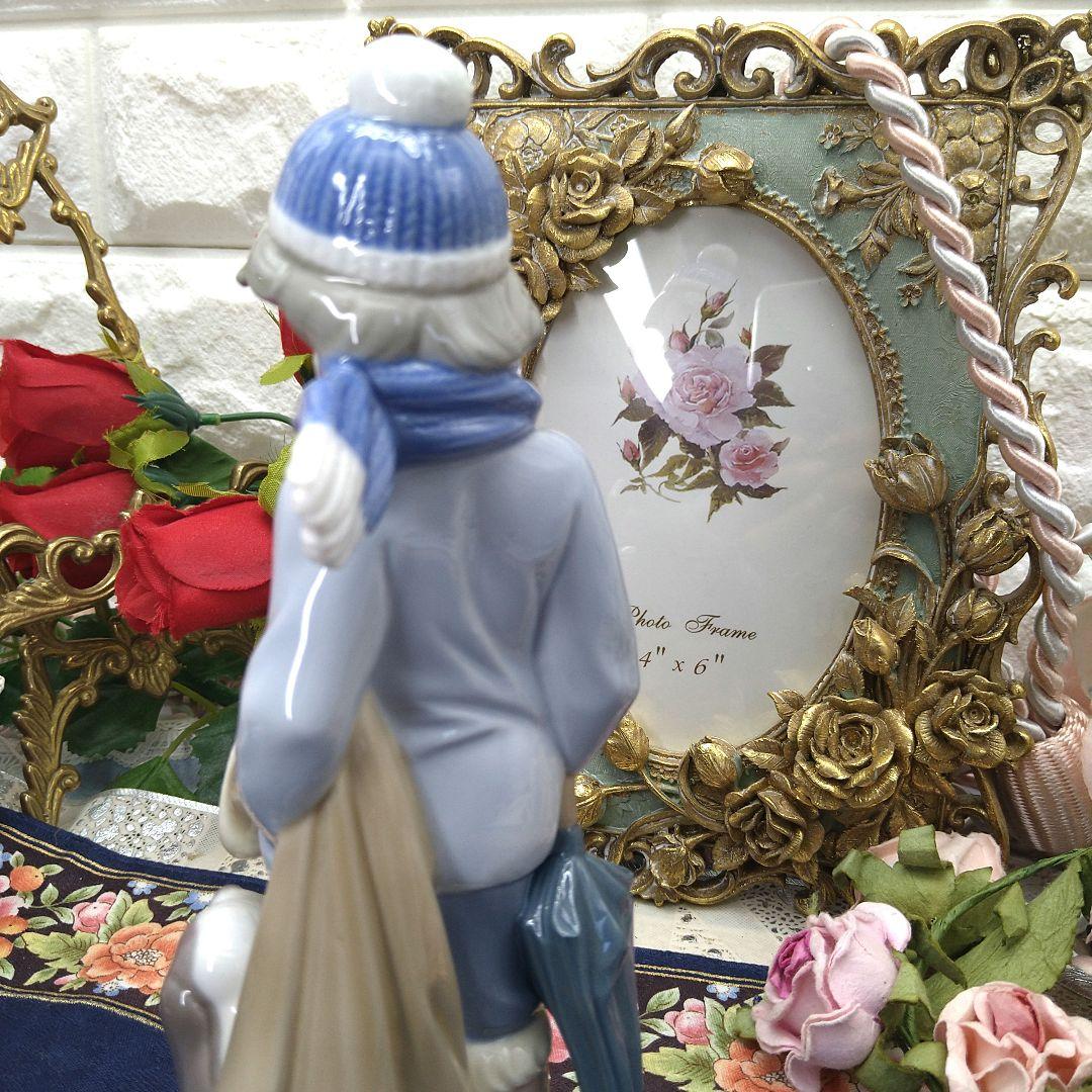 美品 リヤドロ LLADRO 冬の少年 犬
