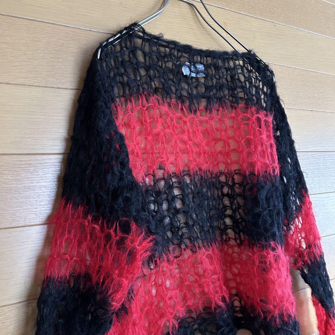 【未着用品】イギリス製 モヘア セーター ハンドニット UK PUNK パンク