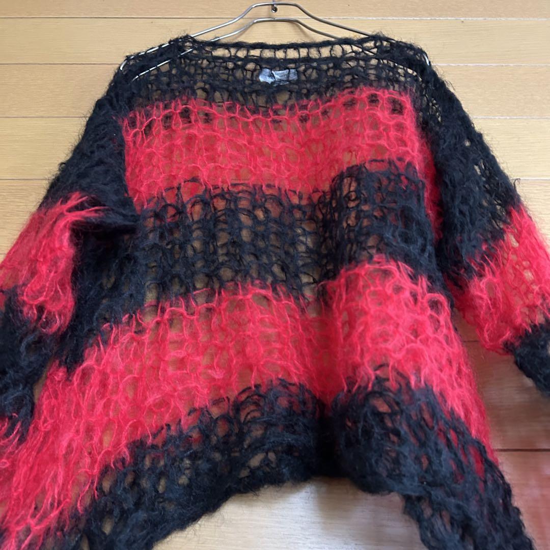【未着用品】イギリス製 モヘア セーター ハンドニット UK PUNK パンク