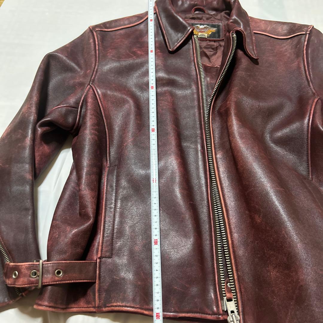 HARLEY-DAVIDSON ダークブラウン レザーライダージャケット