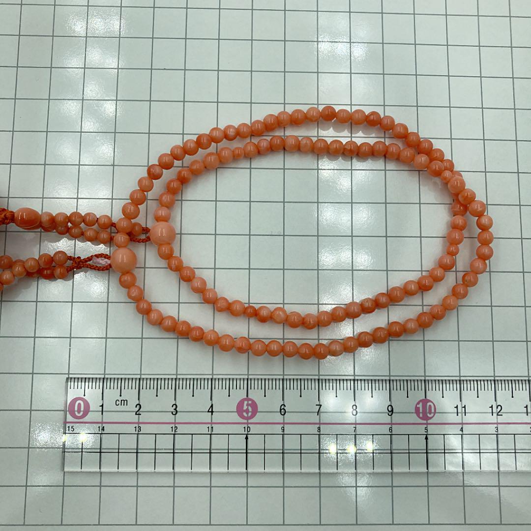 超特価在庫 念珠 数珠 ピンク珊瑚 深海ガーネ 本連念珠 生絹 八宗用 無染色 3 JZIya-m47210632737 格安高品質