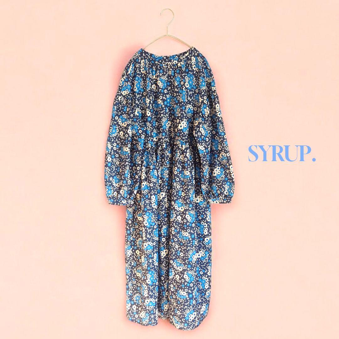 希少コラボ☆アデリアレトロ×SYRUP.リバティプリントロングワンピース